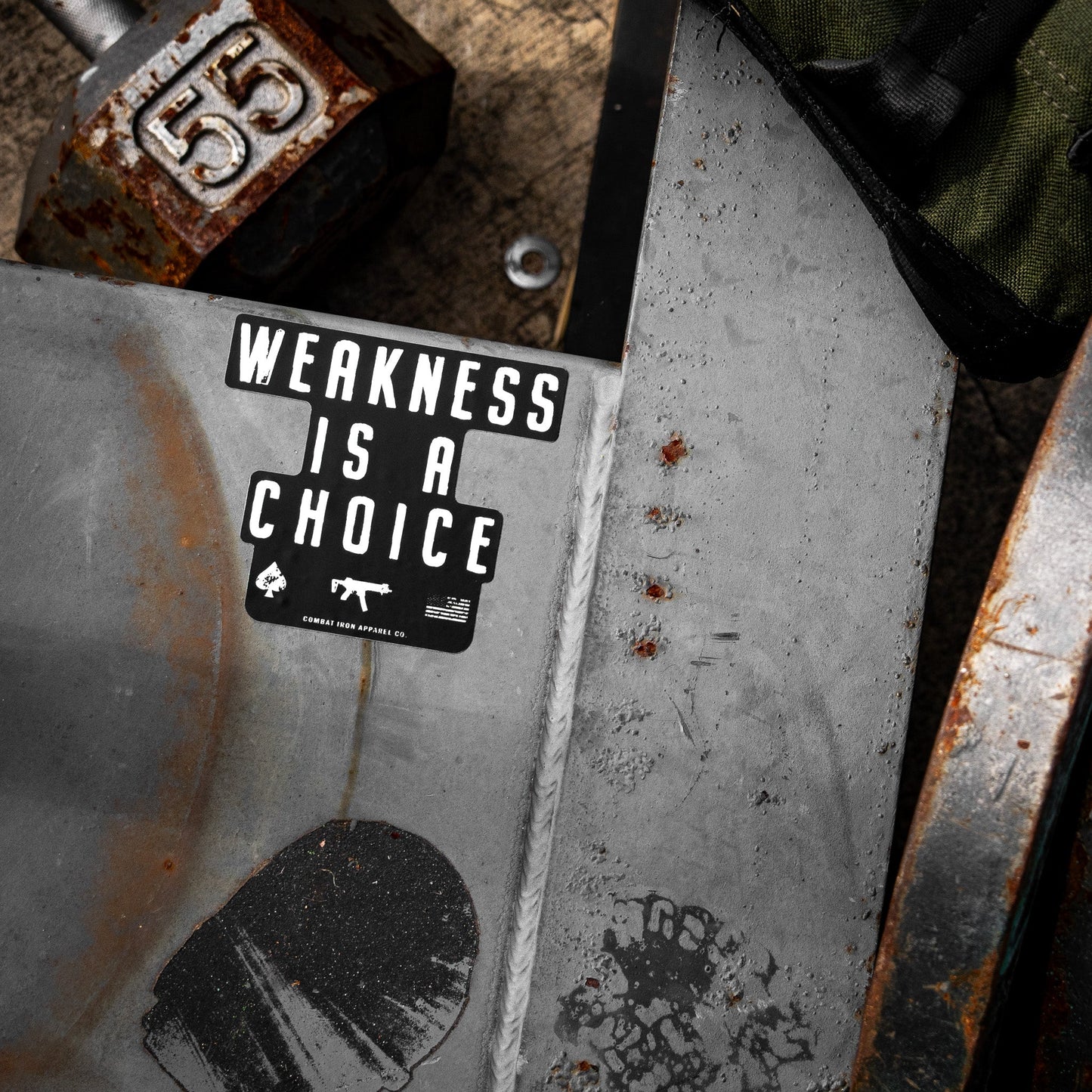 Weakness Is A Choice Stacked Decal Sticker
