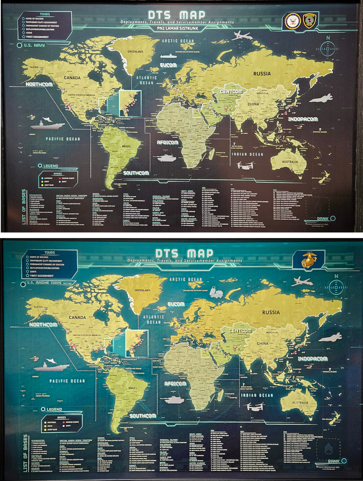 Veteran using DTS Map to mark military service locations