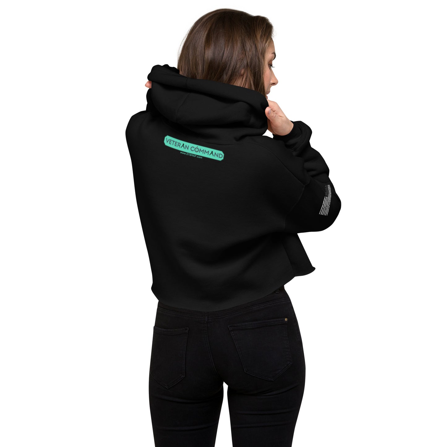 DTS Map Crop Top Hoodie