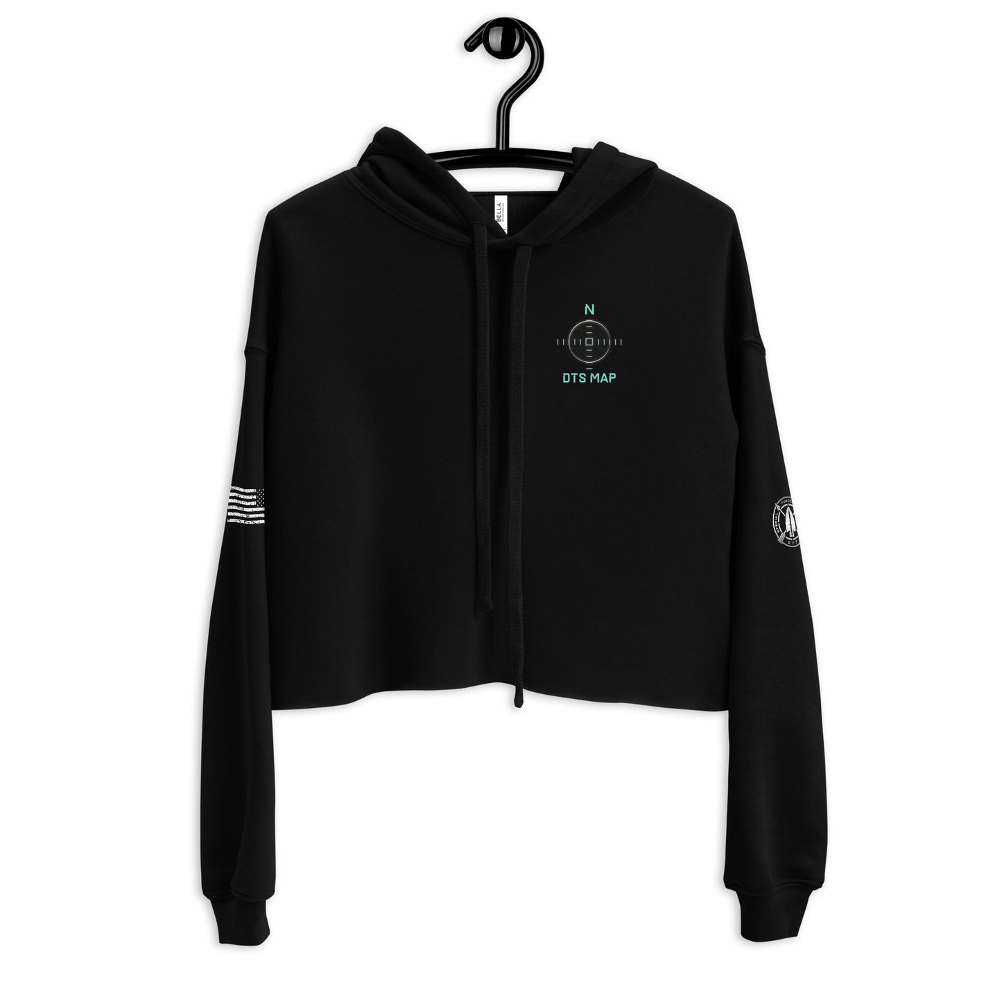 DTS Map Crop Top Hoodie