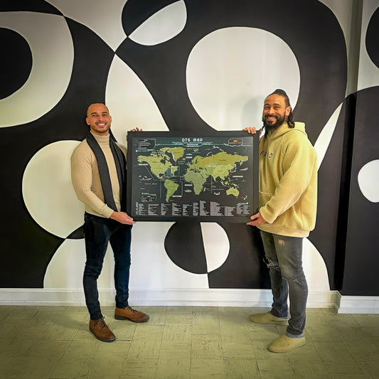 Mike from Veteran Command presents the exclusive DTS Map to Lead Pastor Riley Halliday of MANNA Church. This image captures a significant moment in their partnership, symbolizing their shared dedication to supporting veterans and the military community.
