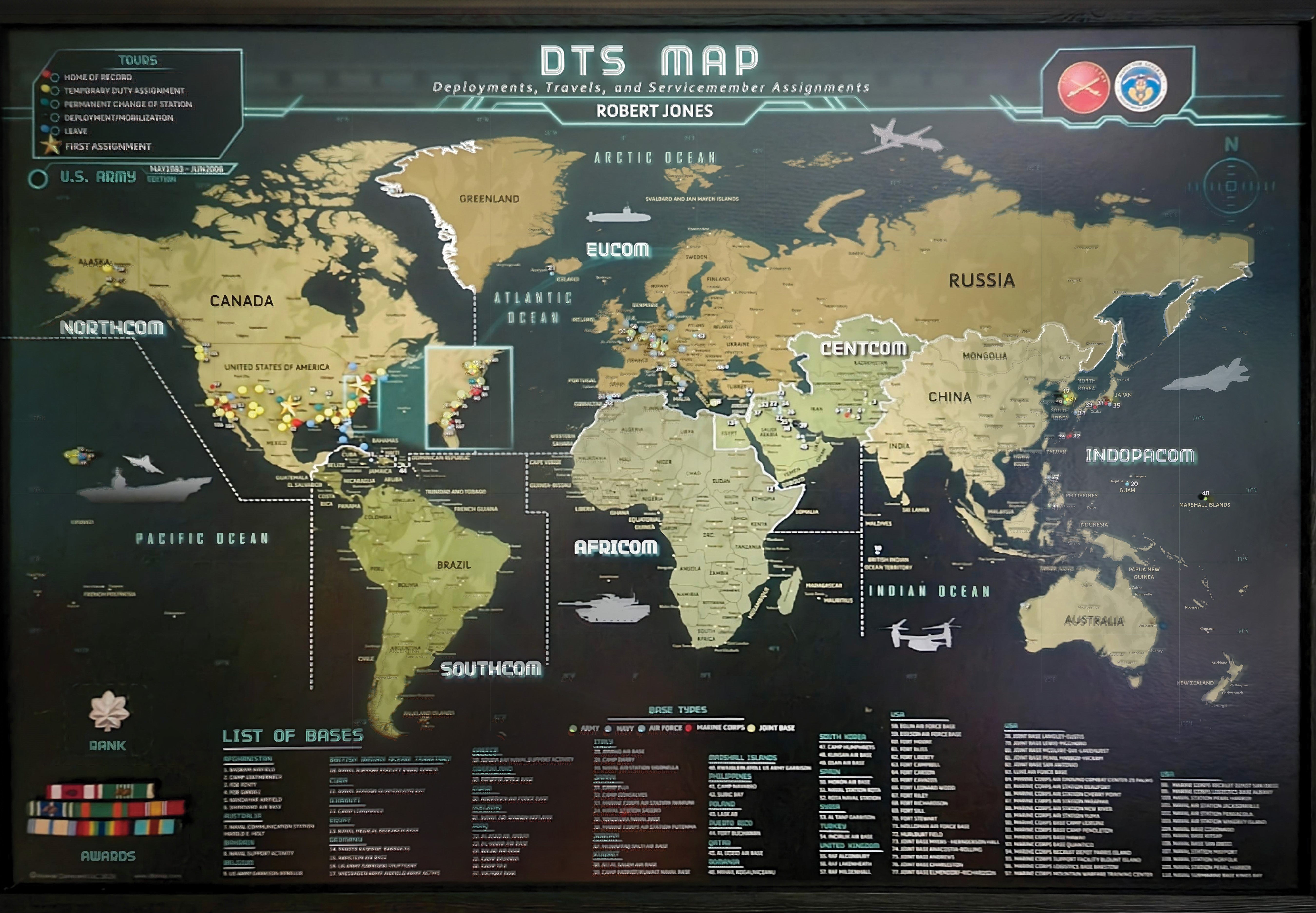 Dod Fresh Map Veteran Command | Custom Military Journey Maps | DTS Map – Veteran Command