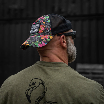 Pray Hard. Lift Heavy. Stay Deadly. Patch Tactical Ripstop Mesh Snapback Hat