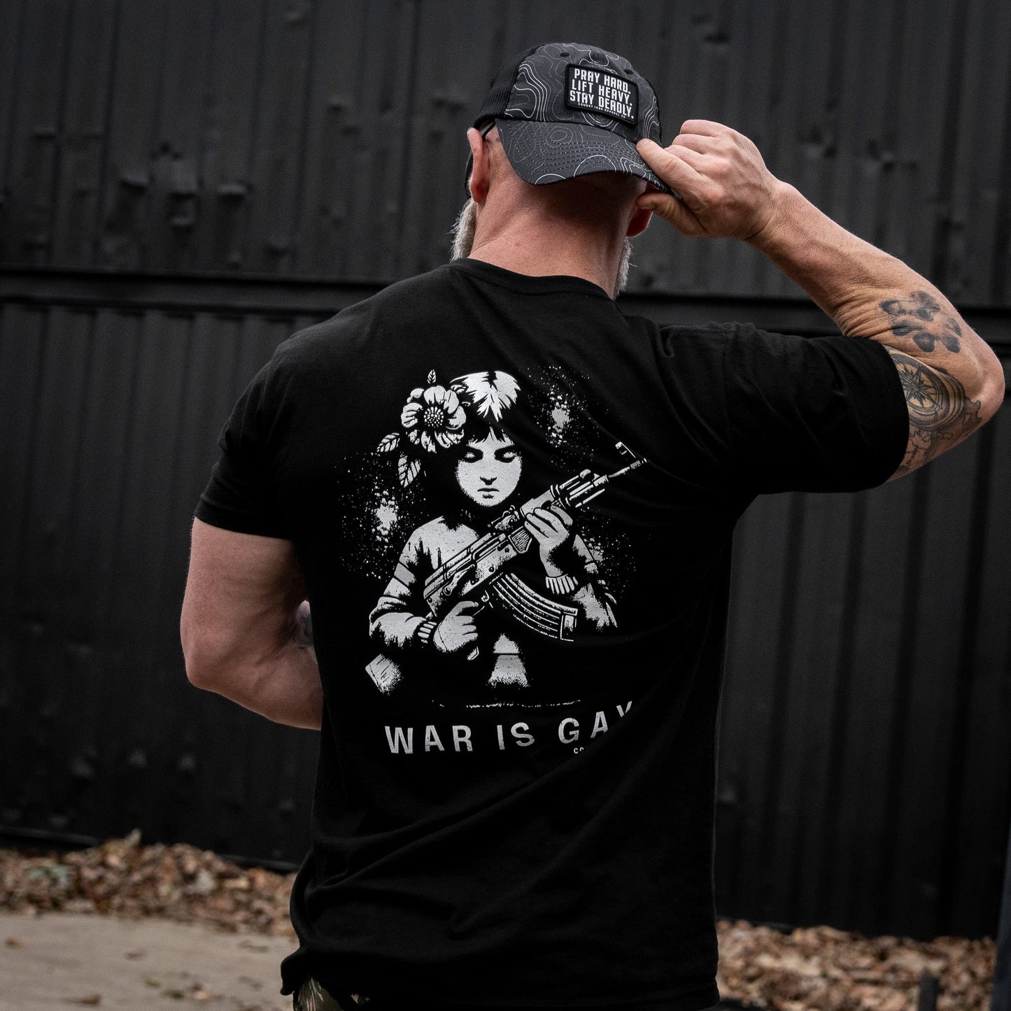 Pray Hard. Lift Heavy. Stay Deadly. Patch Tactical Ripstop Mesh Snapback Hat