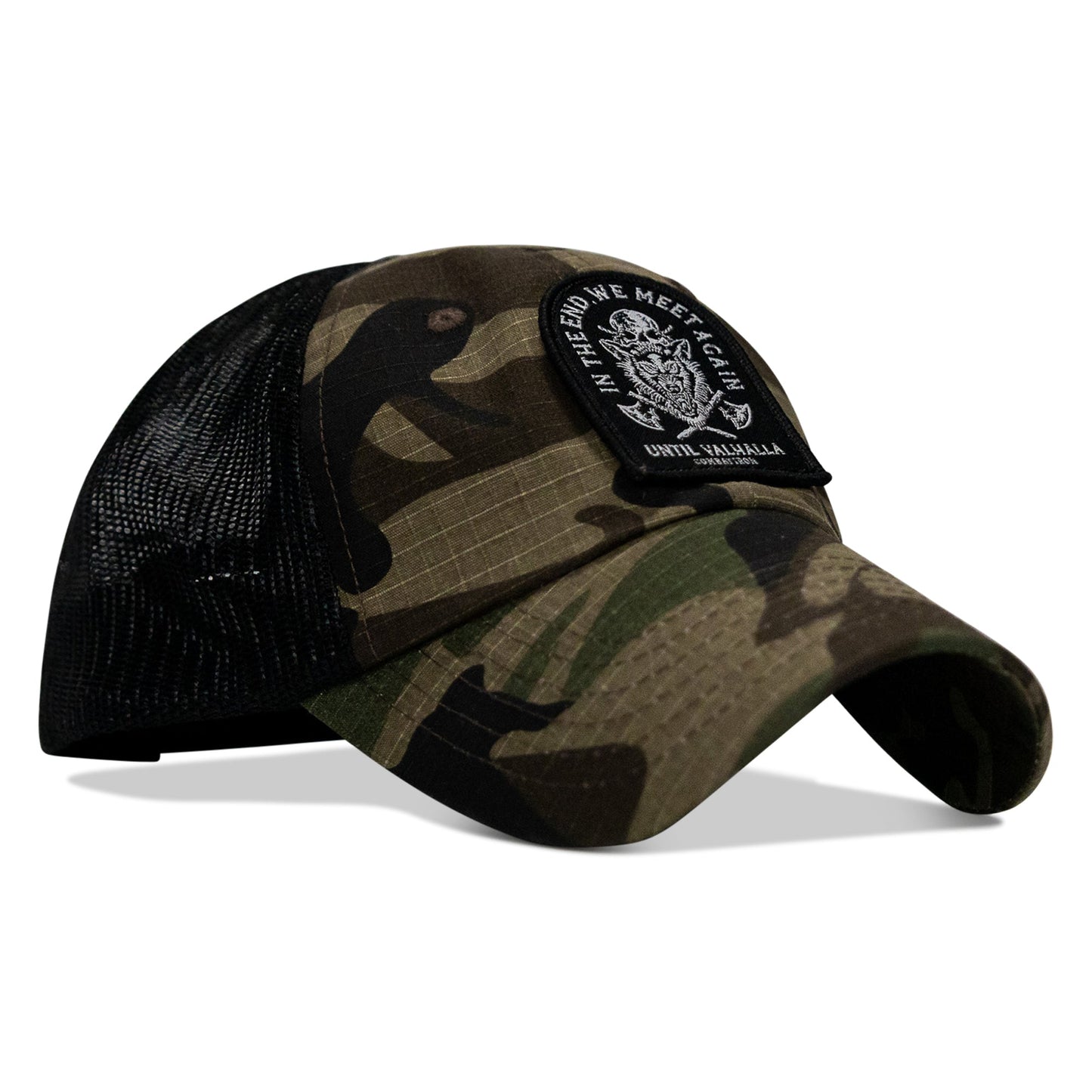 In The End, We Meet Again - Until Valhalla Patch Tactical Ripstop Mesh Snapback Hat