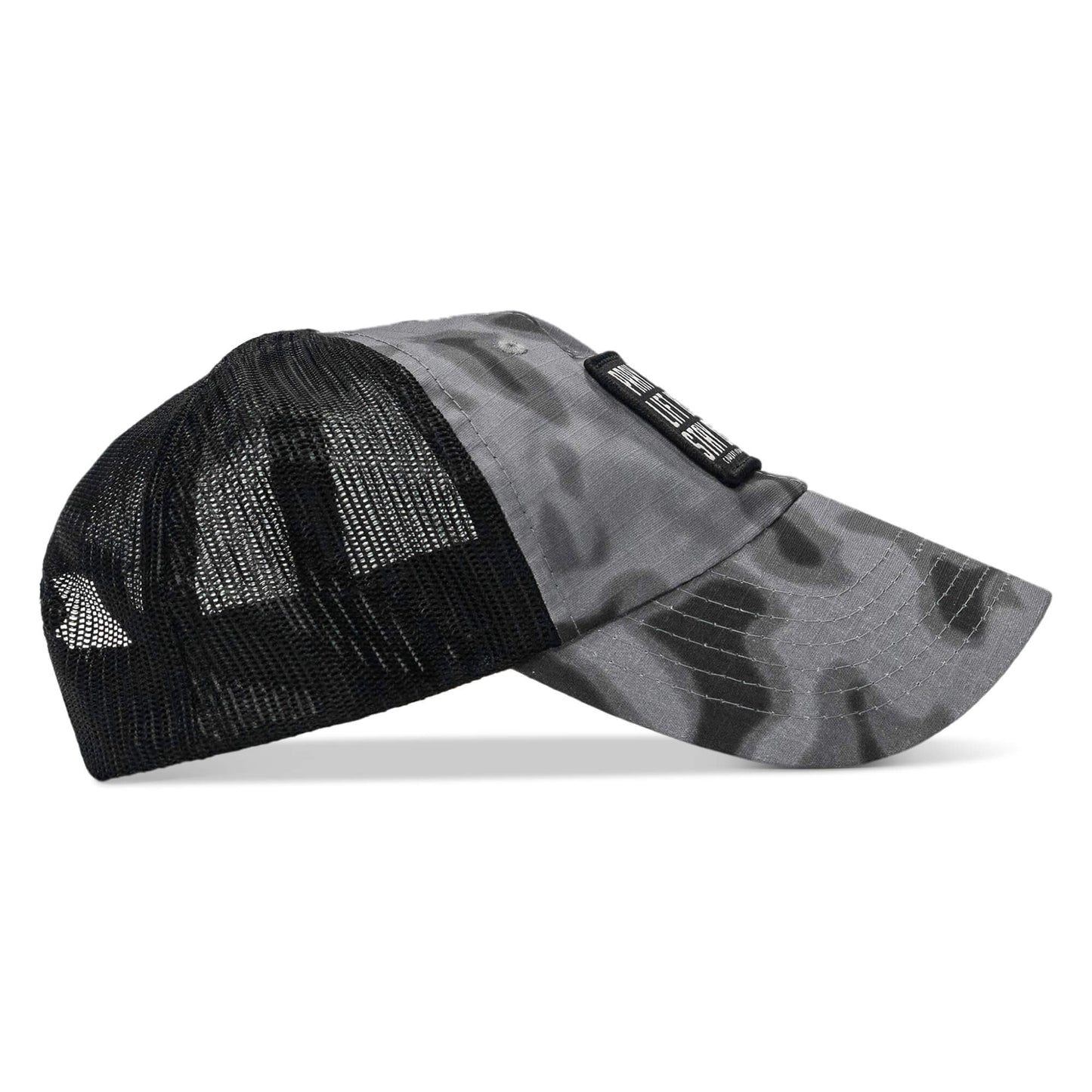 Pray Hard. Lift Heavy. Stay Deadly. Patch Tactical Ripstop Mesh Snapback Hat